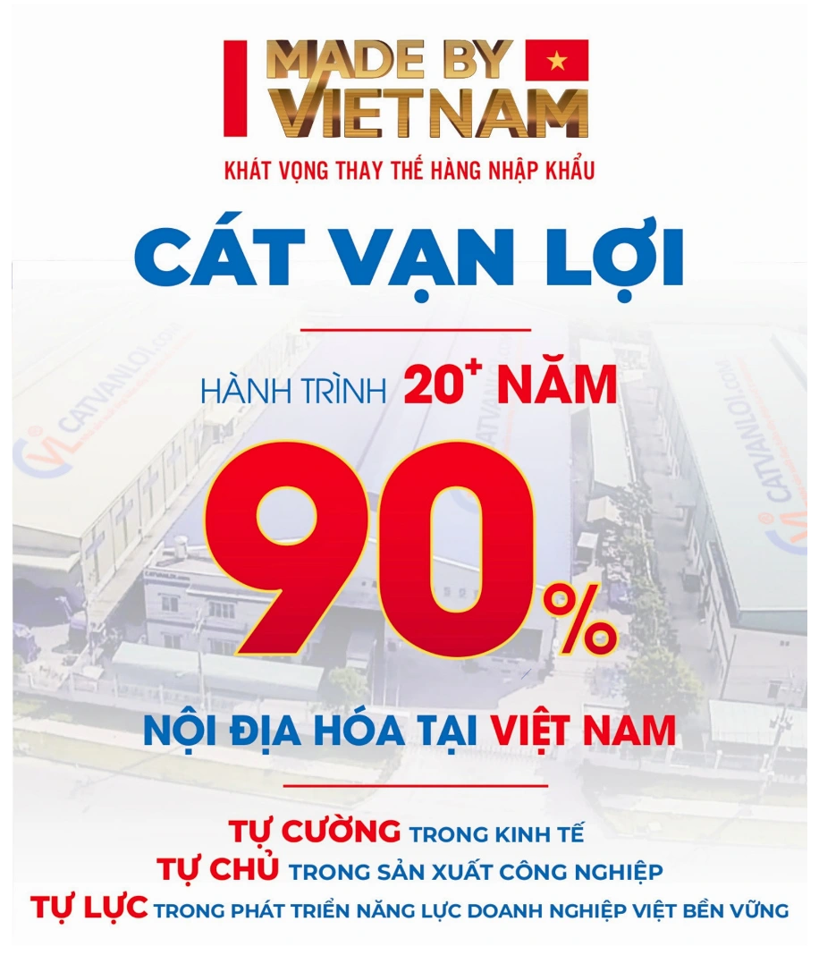 Cát Vạn Lợi hiện thực hóa khát vọng khẳng định giá trị "Made by Vietnam" trên thị trường.